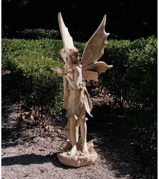 Fairy Of Kensington Garden Statue Large Holding Shell in Hand Sculptures